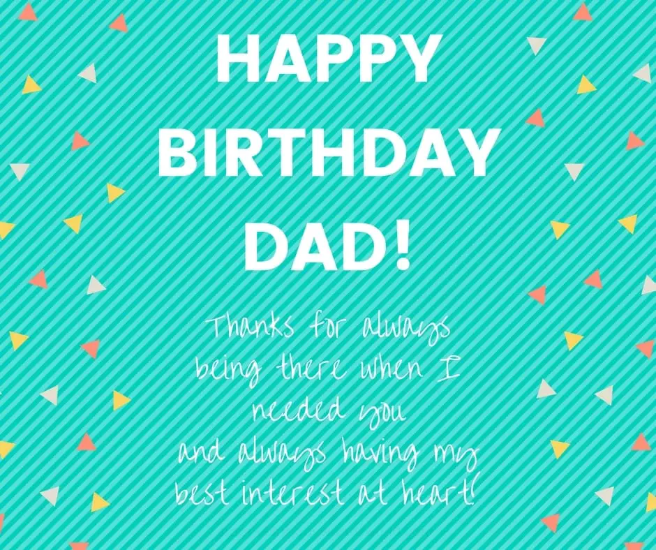 happy birthday dad note